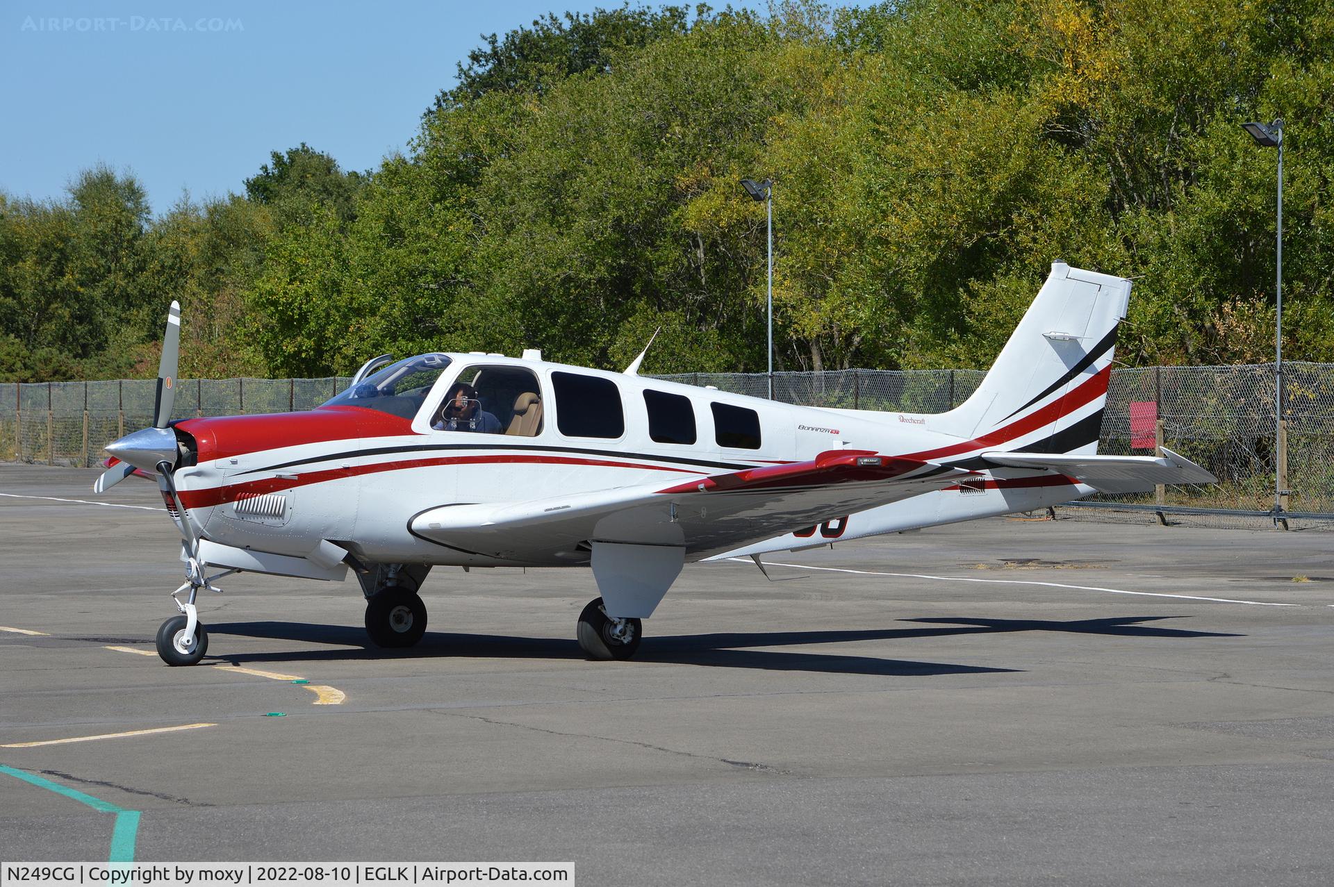 N249CG, 2018 Beechcraft G36 Bonanza C/N E-4119, Beechcraft G36 Bonanza at Blackbushe.