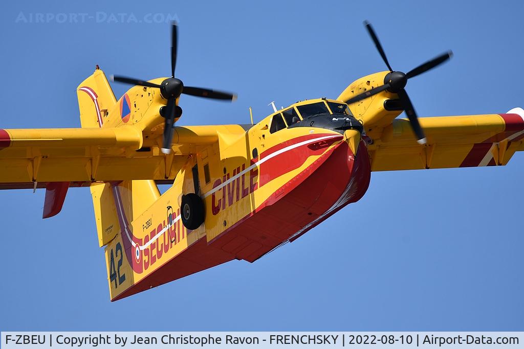 F-ZBEU, 1997 Canadair CL-215-6B11 CL-415 C/N 2024, PELICAN 42, zone d'écopage de Beautiran (Gironde) feux d'Hosteins - Belin Beliet