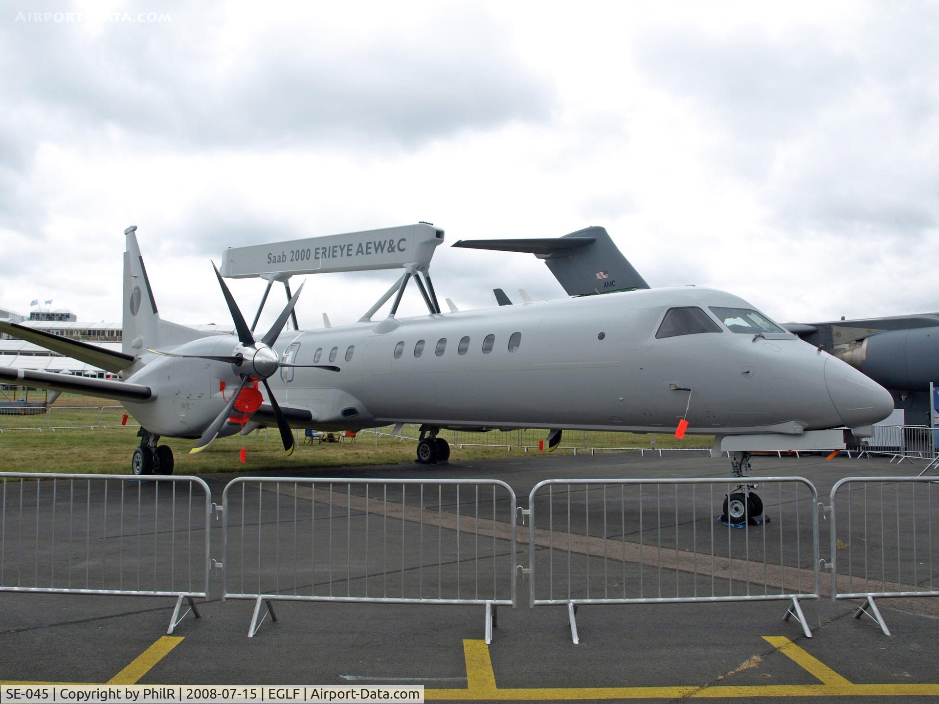 SE-045, 1997 Saab 2000 C/N 2000-045, 10-045/SE-045 1997 SAAB 2000 Eyrie Pakistan Air Force FIA