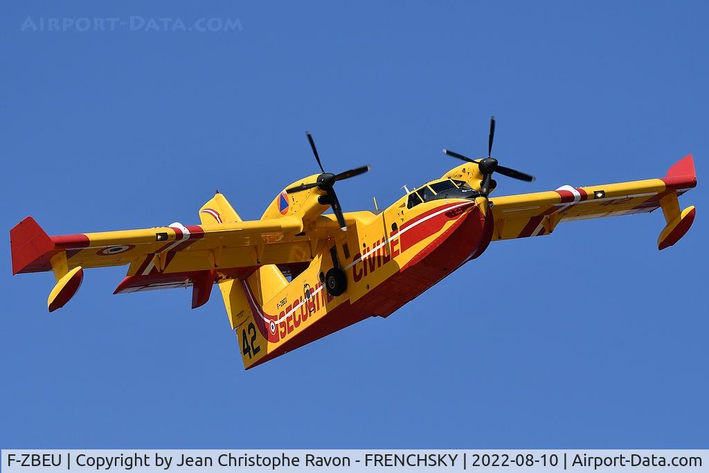 F-ZBEU, 1997 Canadair CL-215-6B11 CL-415 C/N 2024, PELICAN 42, zone d'écopage de Beautiran (Gironde) feux d'Hosteins - Belin Beliet