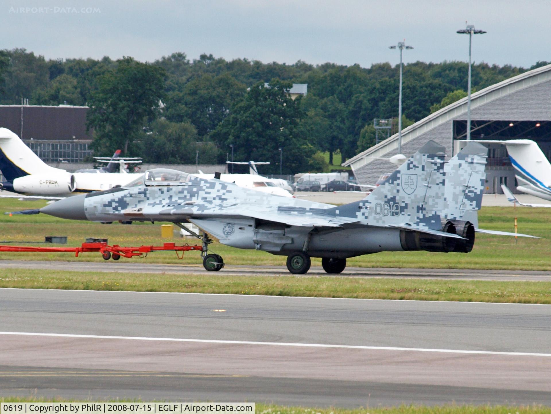 0619, Mikoyan-Gurevich MiG-29AS C/N 2960535406/4713, Slovakian AF Mig-29AS 0619 FIA