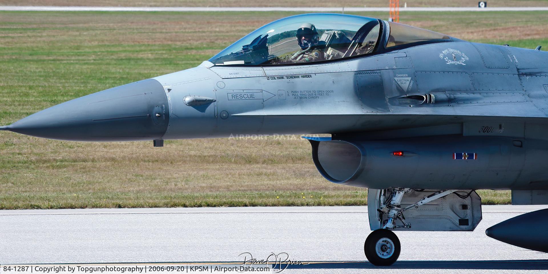 84-1287, 1984 General Dynamics F-16C Fighting Falcon C/N 5C-124, BONEMAN