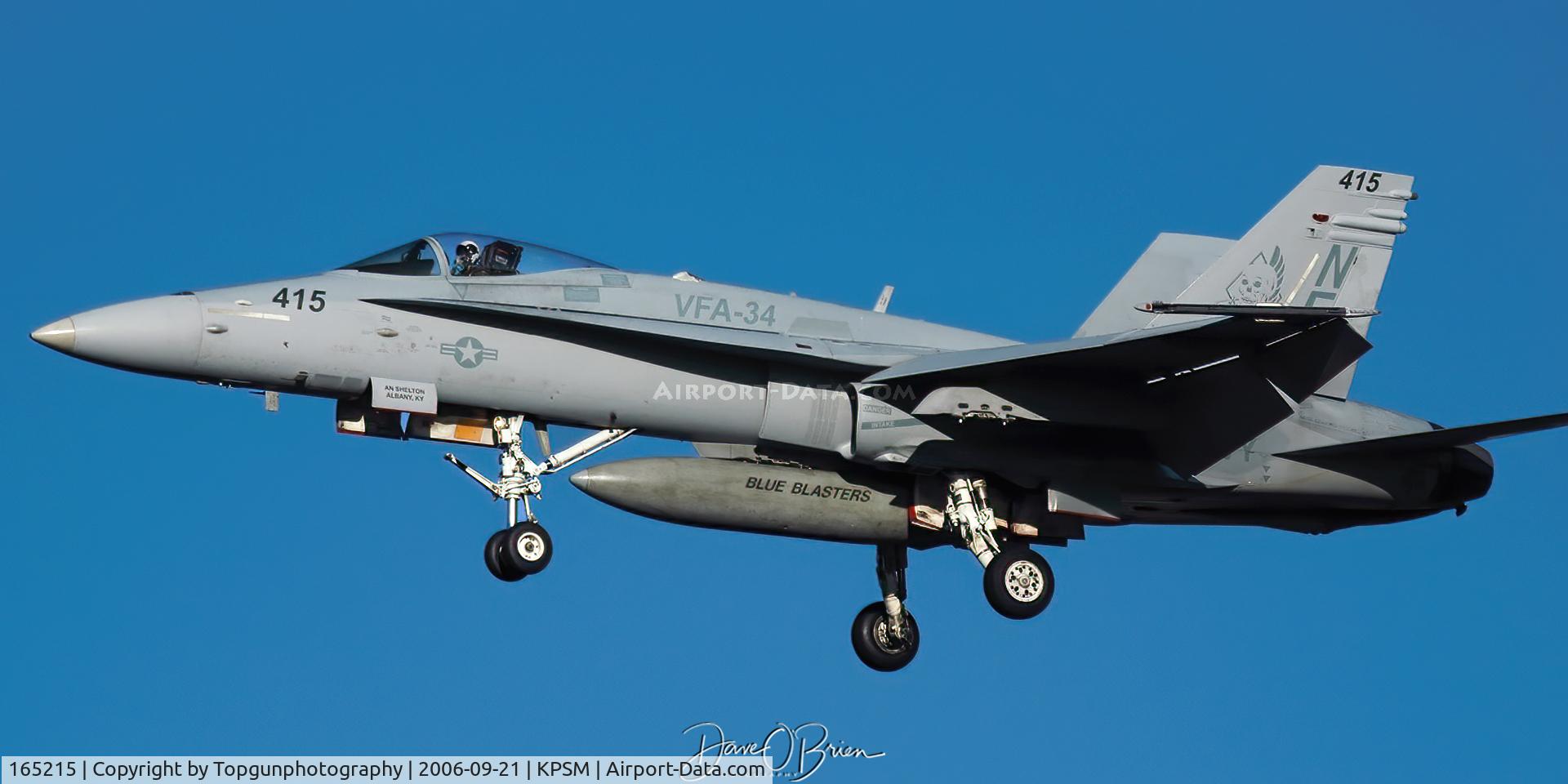 165215, McDonnell Douglas F/A-18C Hornet C/N 1392/C440, VFA-34-Blue Blasters
