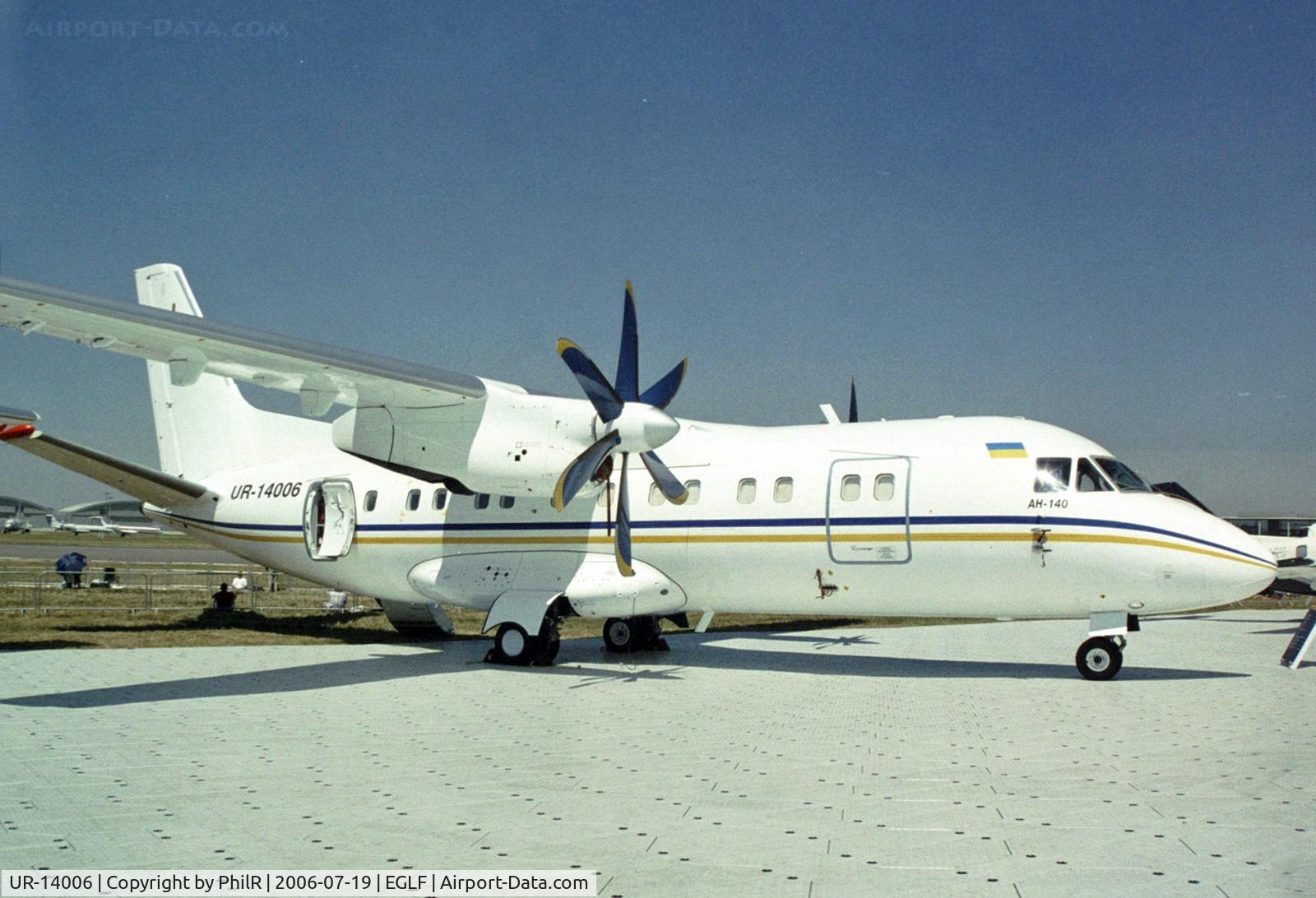 UR-14006, 2003 Antonov An-140 C/N 36525305025, 2003 Antanov 140-100 UR-14006 FIA