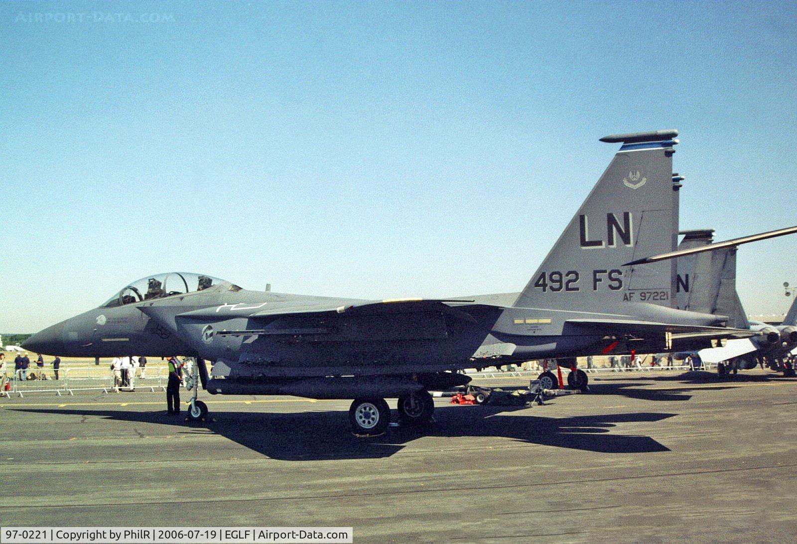 97-0221, 1997 McDonnell Douglas F-15E Strike Eagle C/N 1359/E220, USAF 1997 McDonnell Douglas F-15E 97-0221 FIA