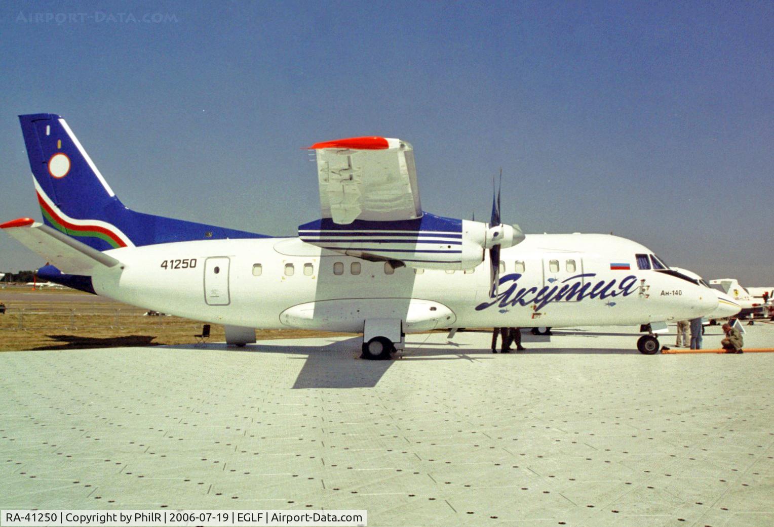 RA-41250, 2003 Antonov An-140 C/N 05A001, Yakutia Airlines 2003 Antanov An 140-100 RA-41250 FIA