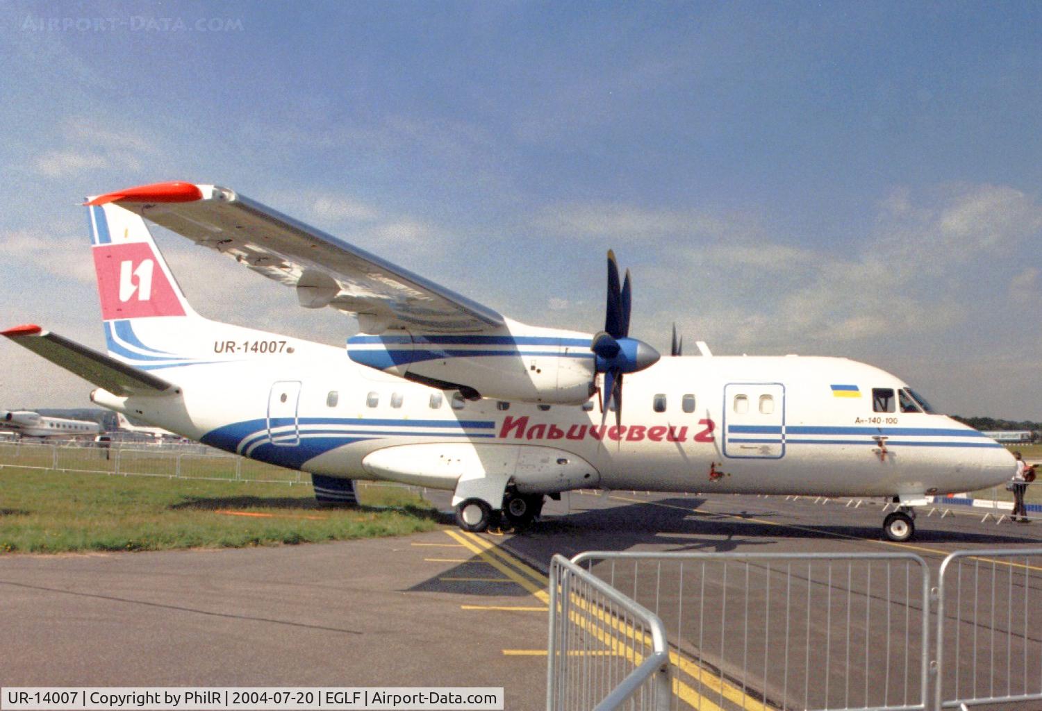 UR-14007, Antonov An-140-100 C/N 36525305029, Antanov Design Bureau An 140-100 UR-14007 FIA