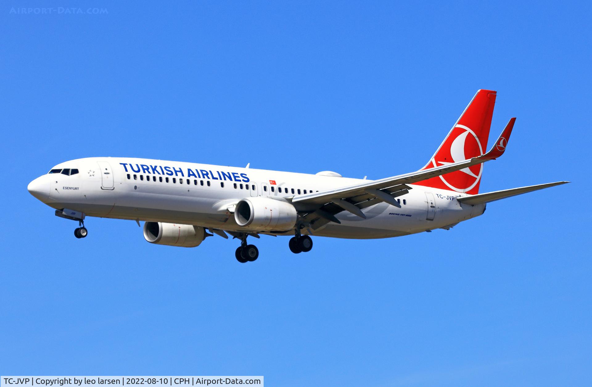 TC-JVP, 2016 Boeing 737-8F2 C/N 60019, Copenhagen 10.8.2022