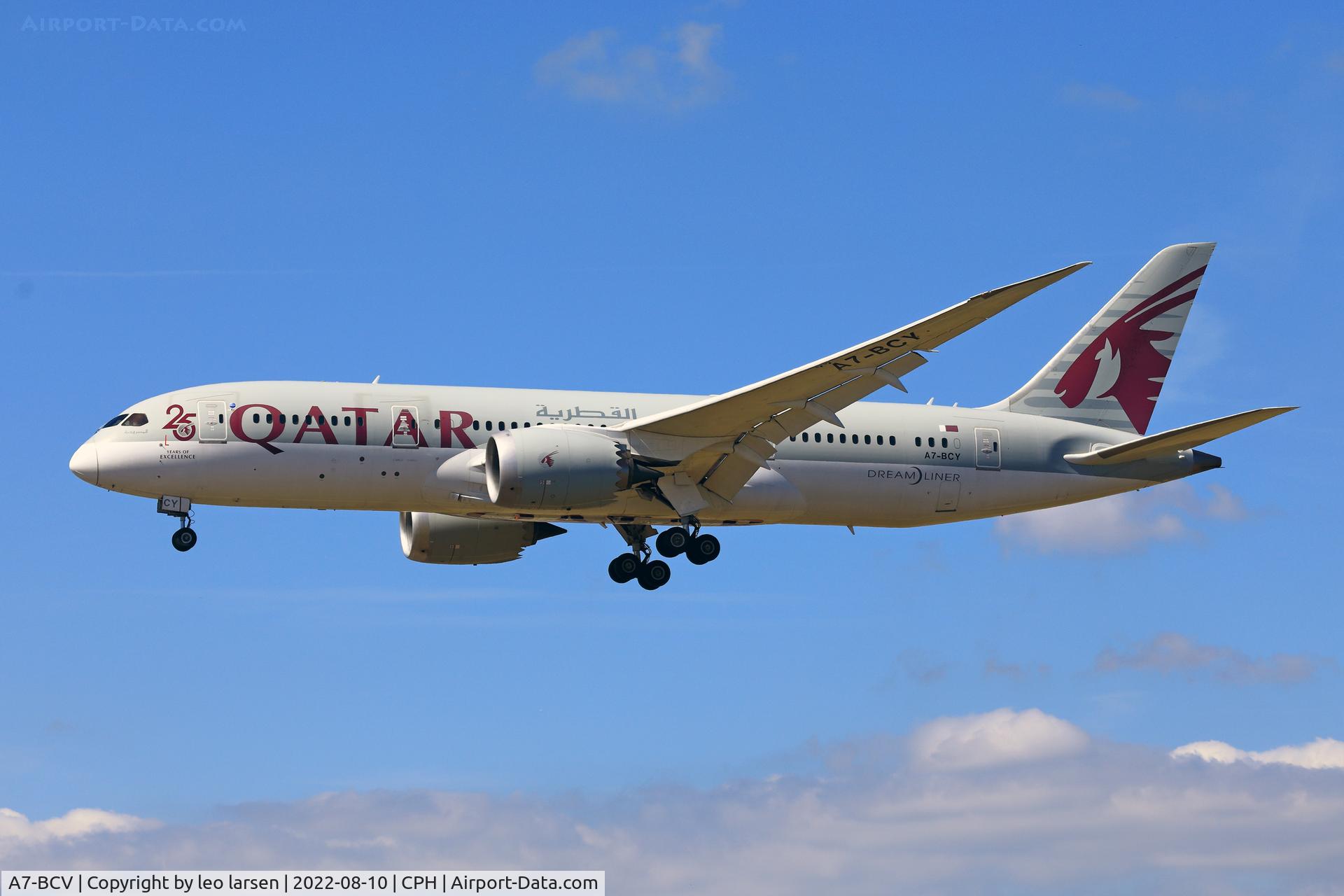 A7-BCV, 2015 Boeing 787-8 Dreamliner Dreamliner C/N 38340, Copenhagen 10.8.2022