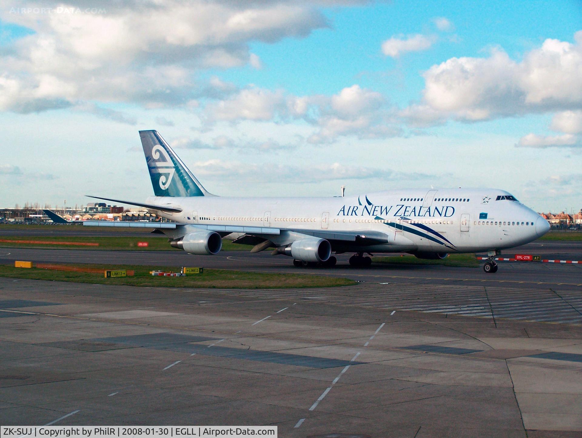 ZK-SUJ, 1998 Boeing 747-4F6 C/N 27602, Air New Zealand 1998 B747-400 ZK-SUJ LHR