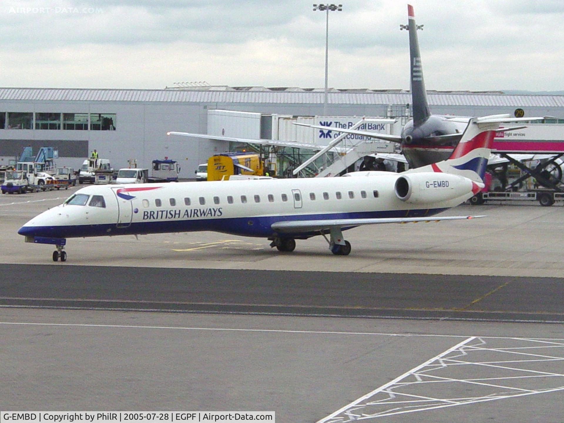 G-EMBD, 1998 Embraer EMB-145EU (ERJ-145EU) C/N 145039, British Airways 1998 Embraer ERJ 145EU G-EMBD GLA