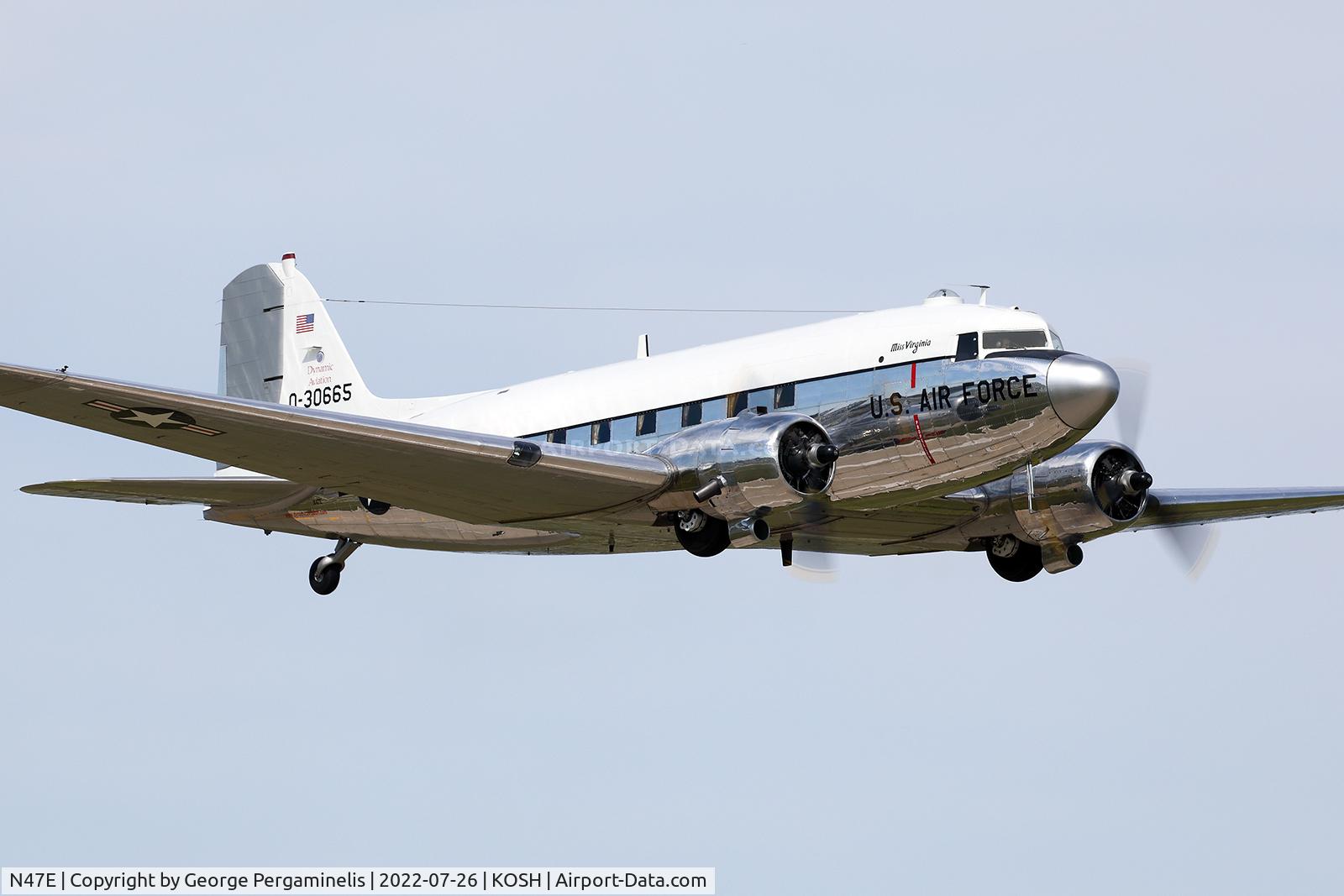 N47E, 1943 Douglas DC-3C (C-47A-60-DL) C/N 13816, Oshkosh 2022.