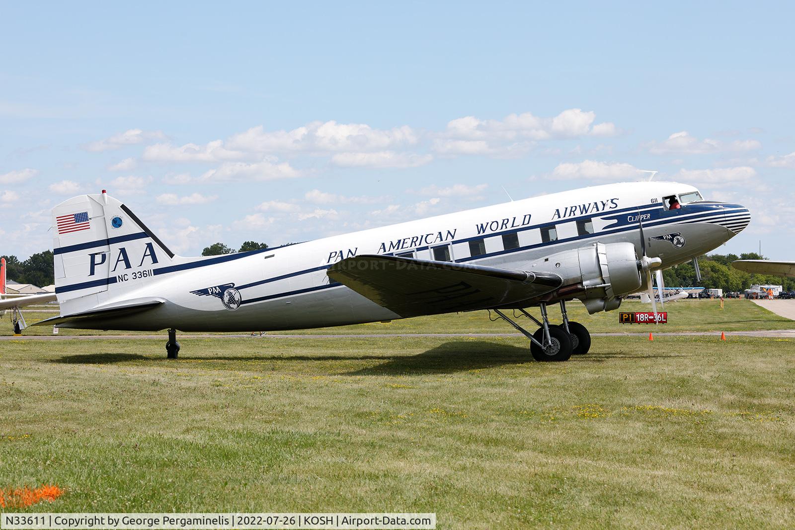 N33611, 1945 Douglas DC-3C (C-47B-50-DK) C/N 34378, Oshkosh 2022.