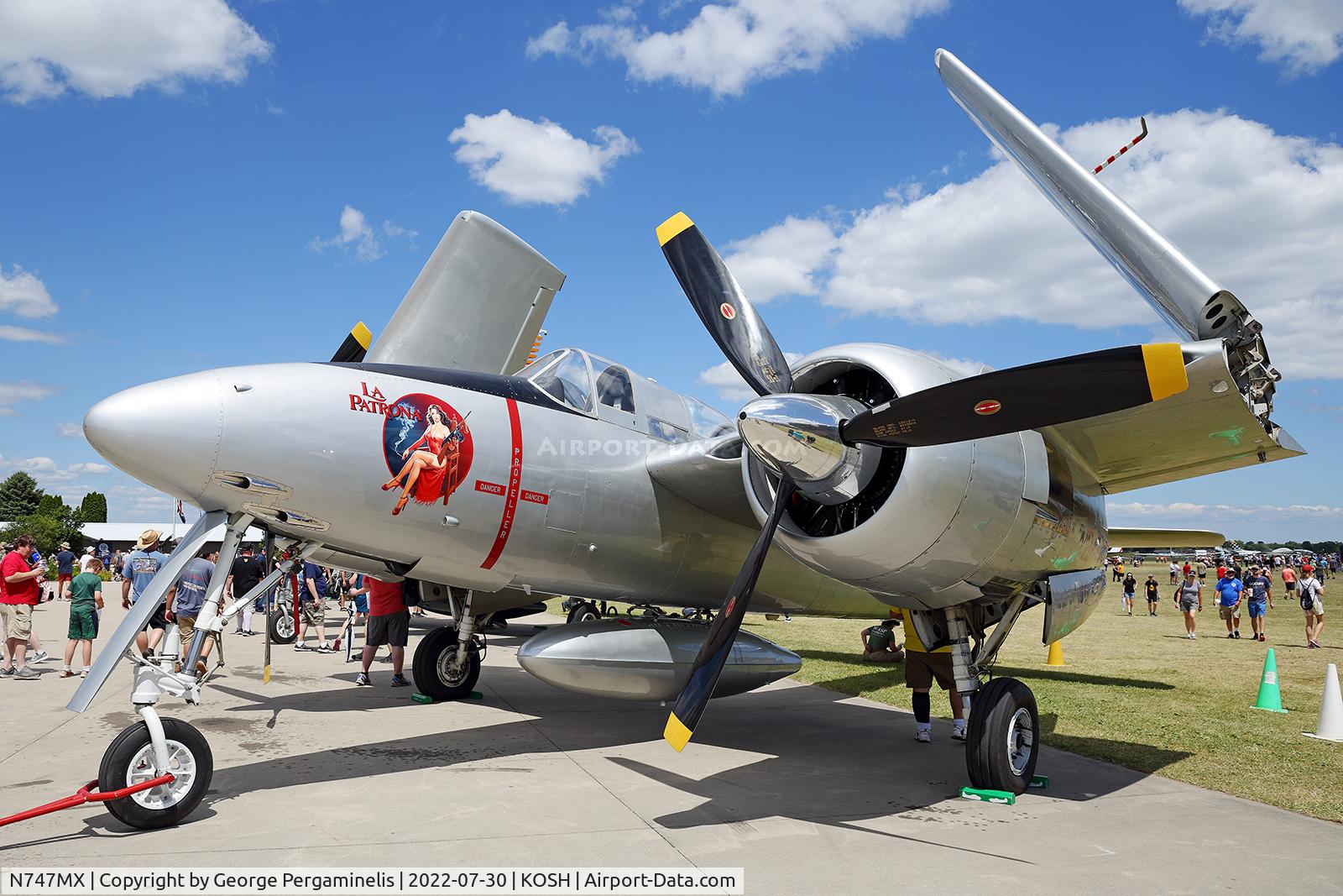N747MX, 1945 Grumman F7F-3 Tigercat C/N C.245, Oshkosh 2022.