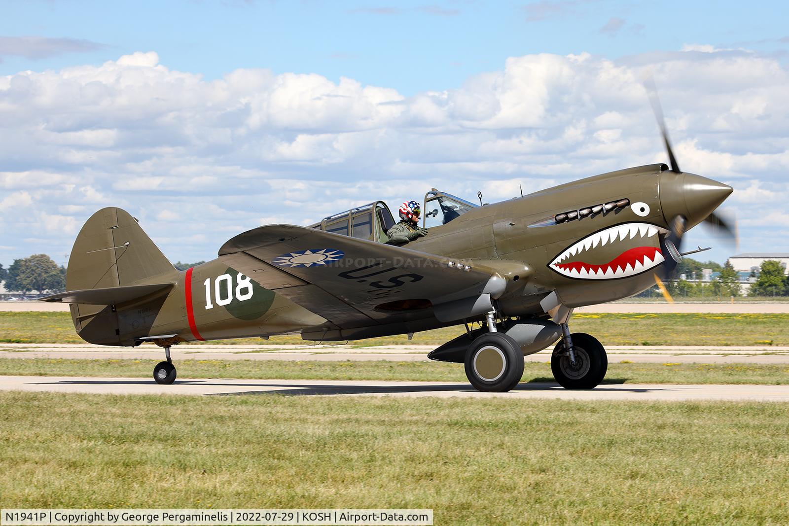 N1941P, 1941 Curtiss P-40E C/N 1025, Oshkosh 2022.