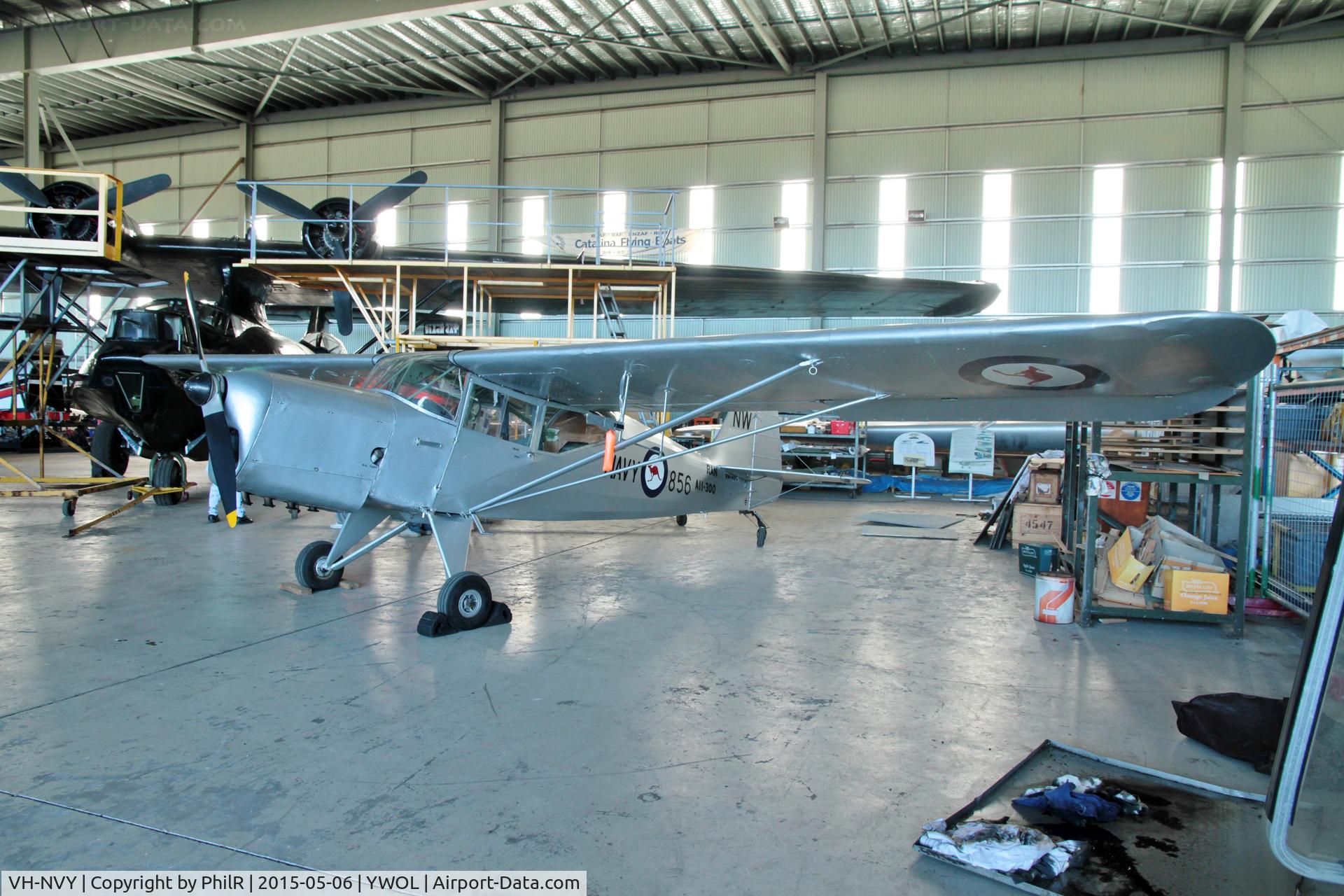 VH-NVY, 1949 Auster J5G Autocar C/N 931, A11-300 1949 Auster J5G Autocar RAN HARS Illawarra
