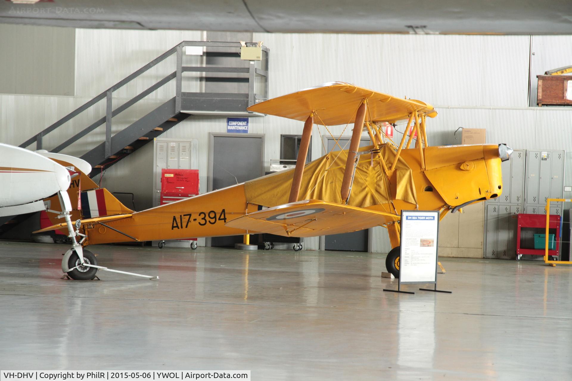 VH-DHV, 1940 De Havilland Australia DH-82A Tiger Moth C/N DHA436, A17-394 1940 DH82A Tiger Moth RAAF HARS Illawarra
