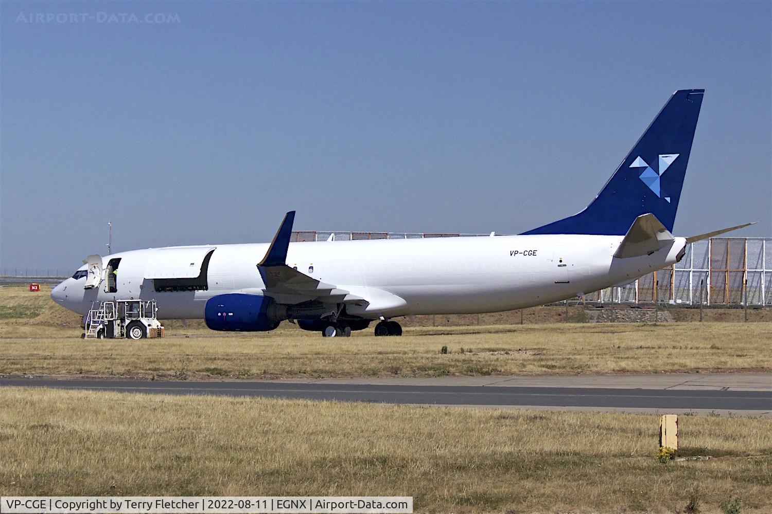 VP-CGE, 2004 Boeing 737-883 C/N 32277, At East Midlands Airport