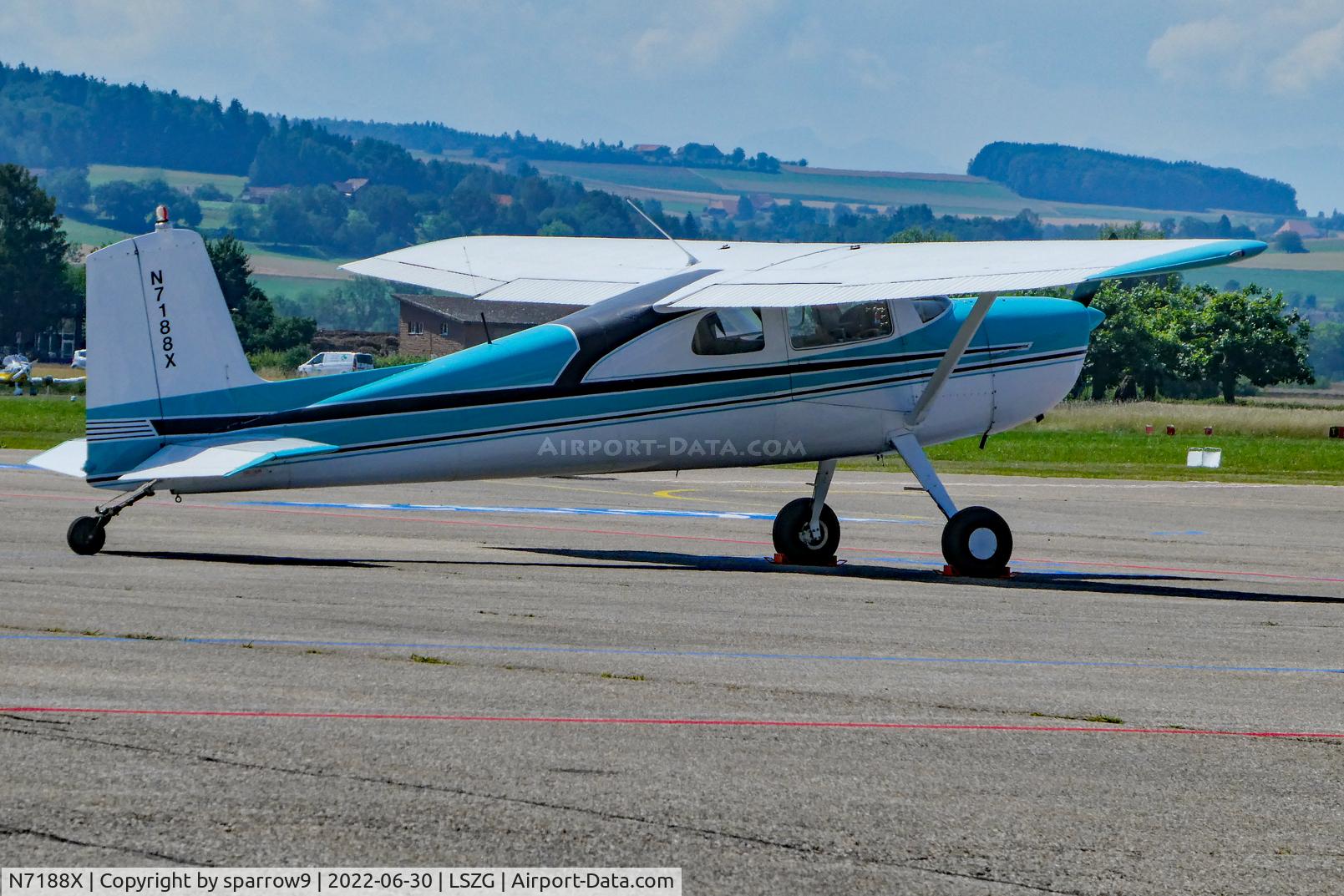 N7188X, 1961 Cessna 150A C/N 15059288, At Grenchen. Seems to be based in Switzerland.