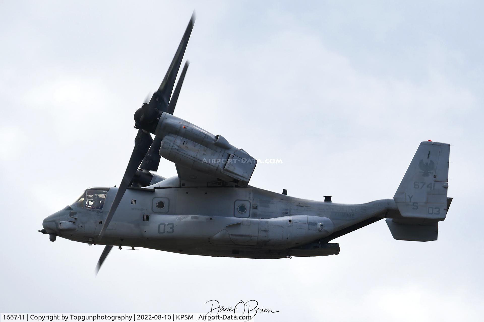 166741, 2000 Bell-Boeing MV-22B Osprey C/N D0106, OASIS11 departs