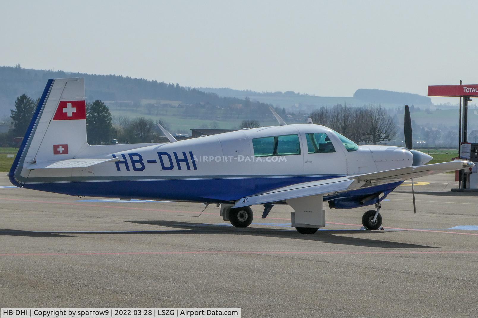 HB-DHI, 1980 Mooney M20J 201 C/N 24-1039, At Grenchen