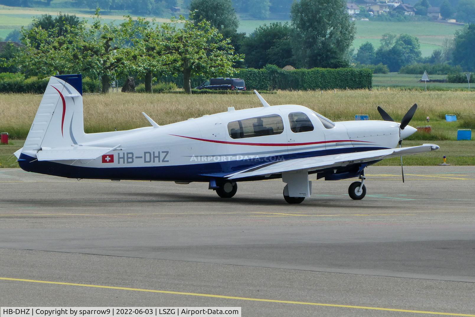 HB-DHZ, 1990 Mooney M20M Bravo C/N 27-0046, At Grenchen