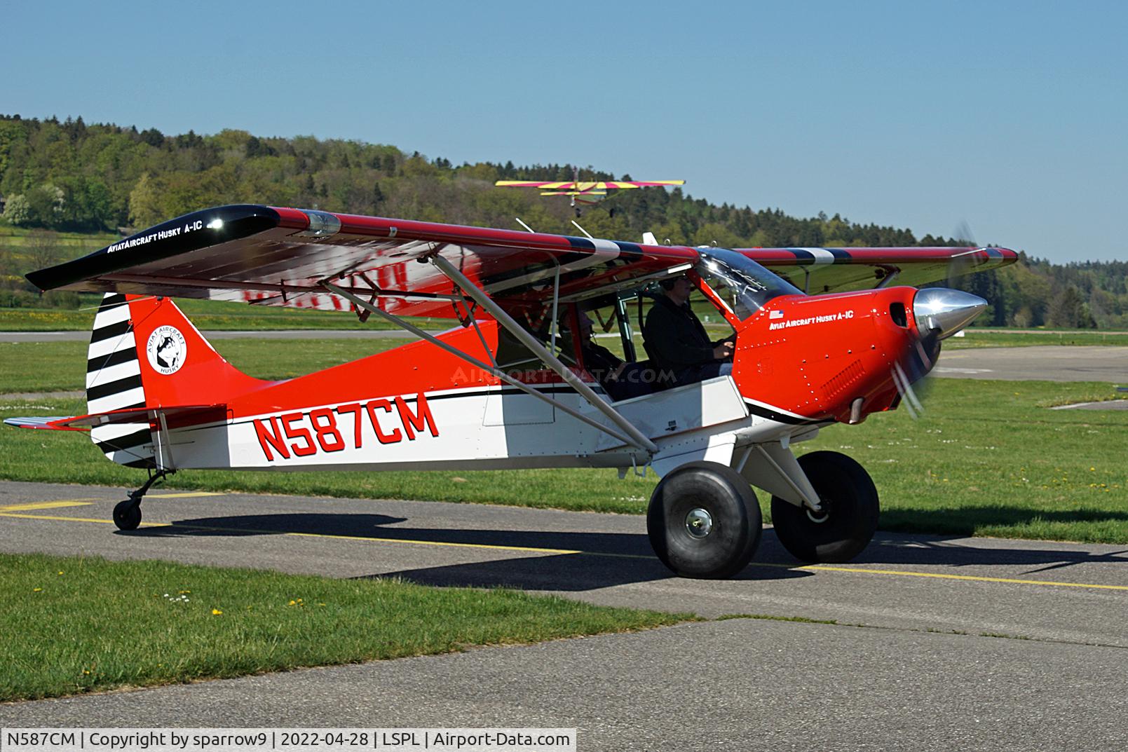 N587CM, 2014 Aviat A-1C-180 Husky C/N 3214, At Langenthal-Bleienbach