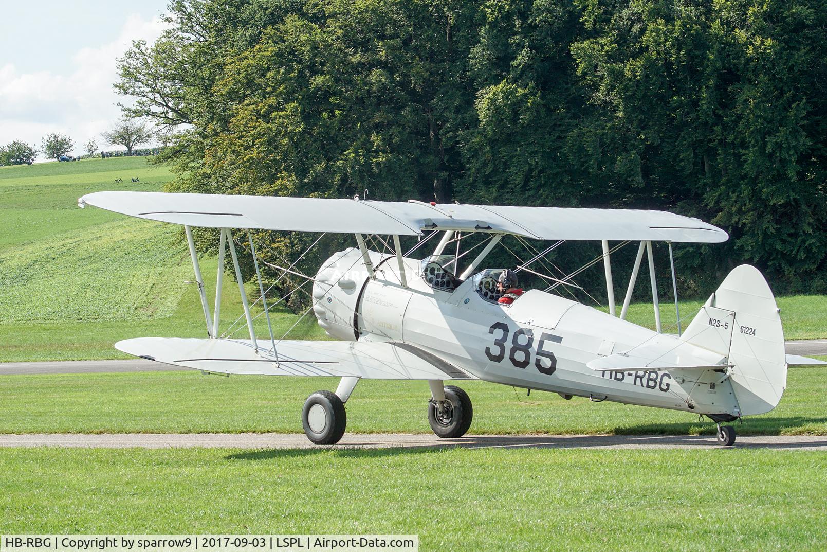 HB-RBG, 1940 Boeing PT-13D Kaydet (E75) C/N 75-5346, Fluegerchilbi Langenthal-Bleienbach