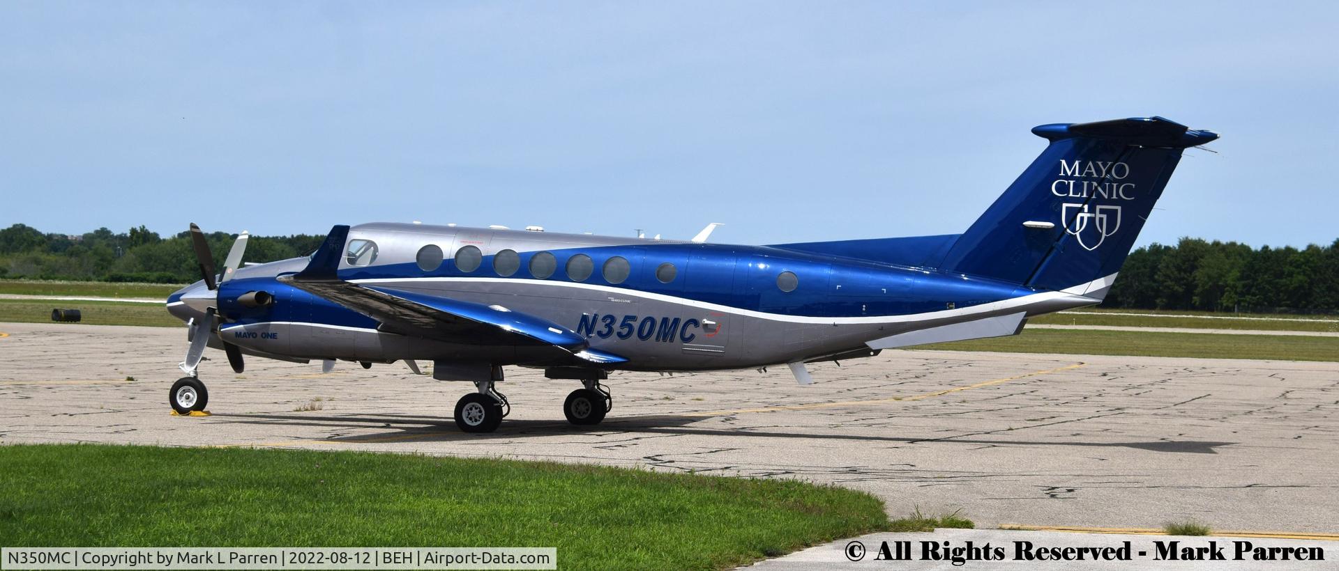 N350MC, 2015 Beech King Air 350C C/N FM-60, Picking up patient from Spectrum Hospital, St Joseph, Michigan