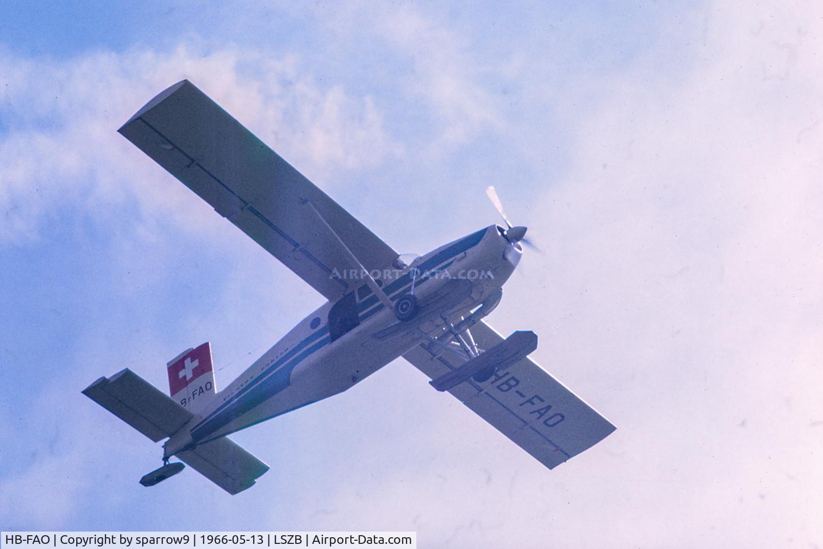 HB-FAO, 1959 Pilatus PC-6 C/N 338, Second prototype. Flew in Nepal, where it was wfu. Scanned from a slide.