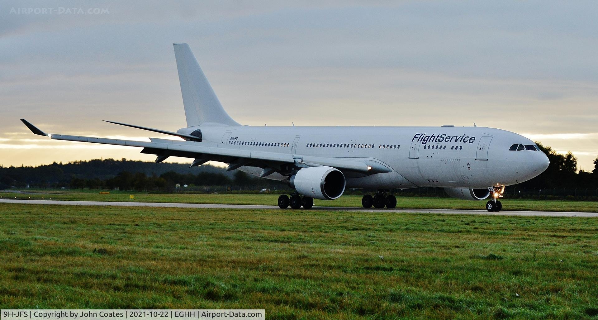 9H-JFS, 2002 Airbus A330-203 C/N 466, Arriving on runway 26