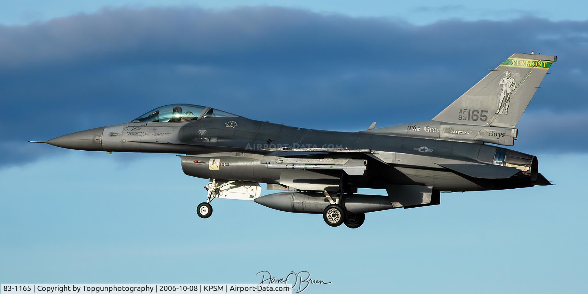 83-1165, 1983 General Dynamics F-16C Fighting Falcon C/N 5C-48, COORS22 returning