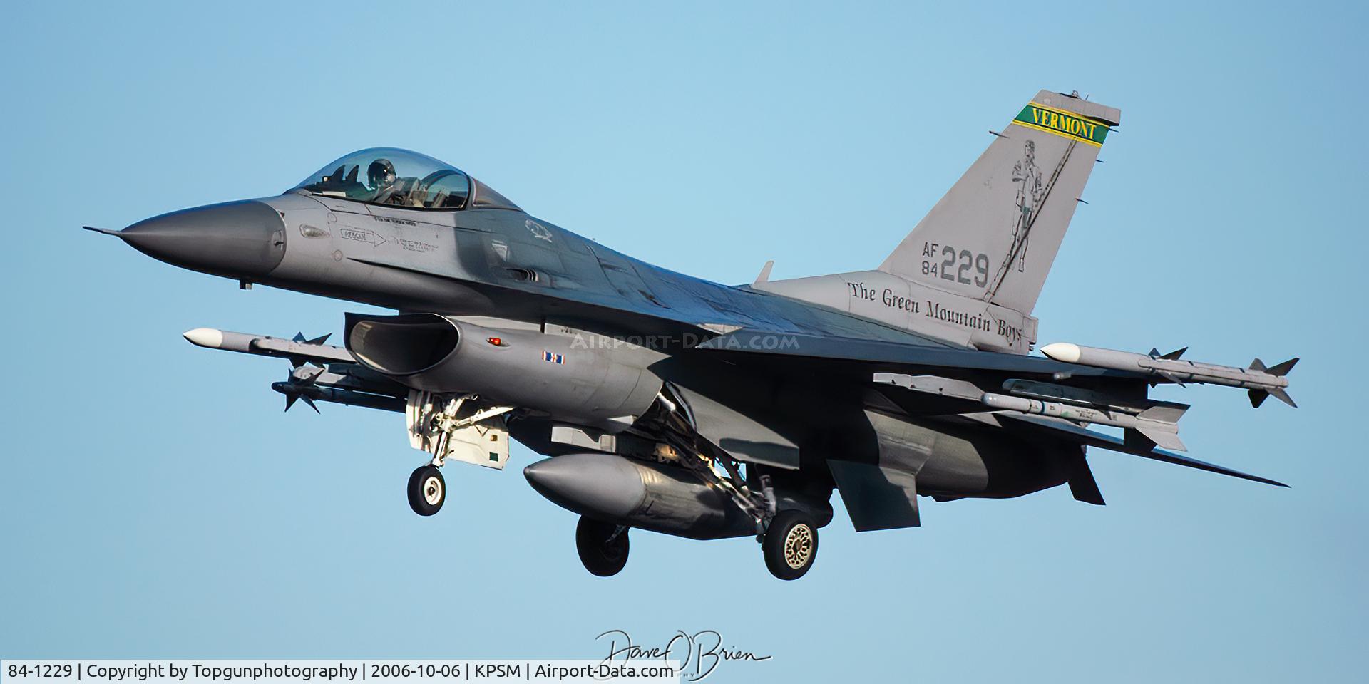84-1229, 1985 General Dynamics F-16C Fighting Falcon C/N 5C-66, COORS22