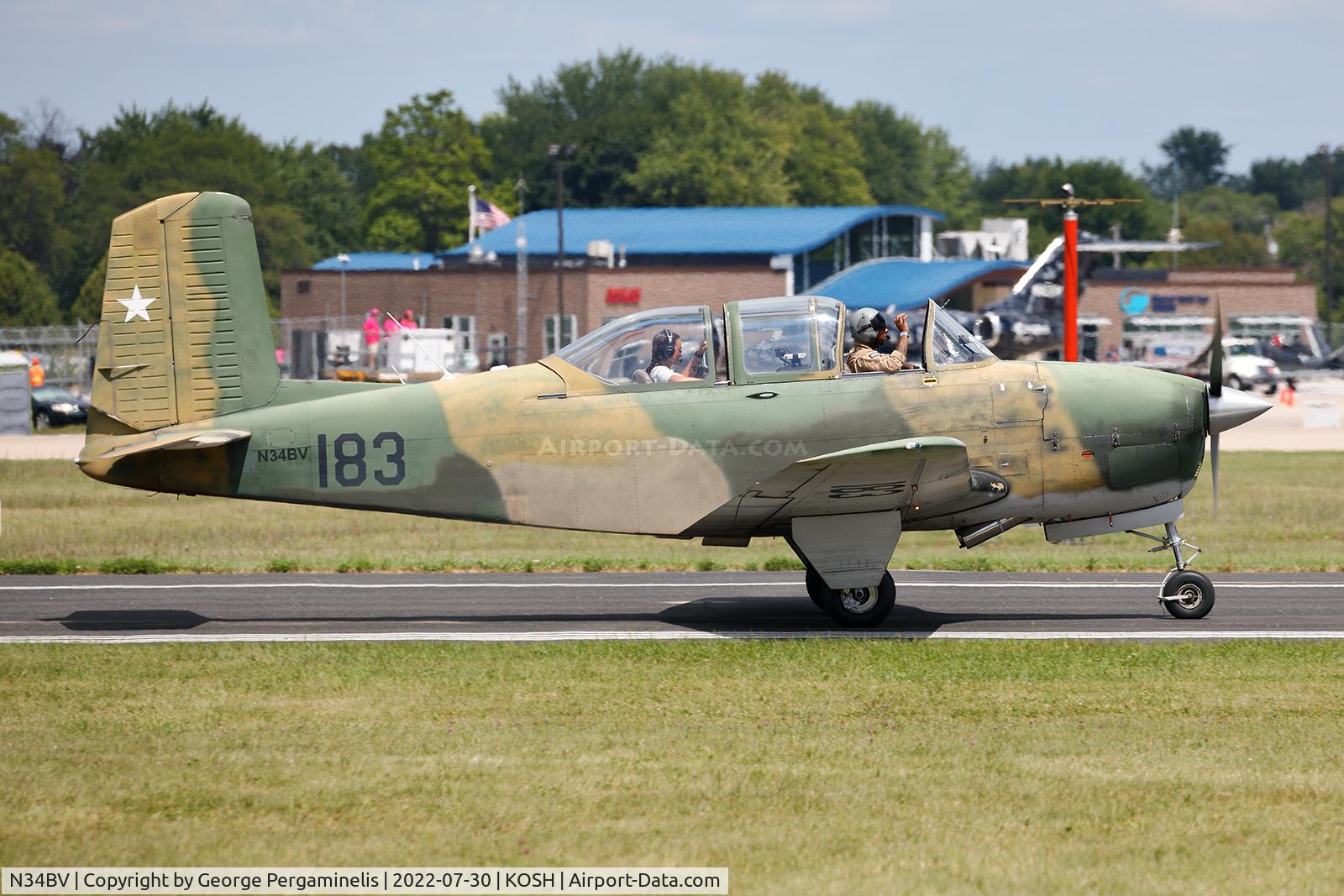 N34BV, 1956 Beech T-34A Mentor Mentor C/N CG-152, Oshkosh 2022.