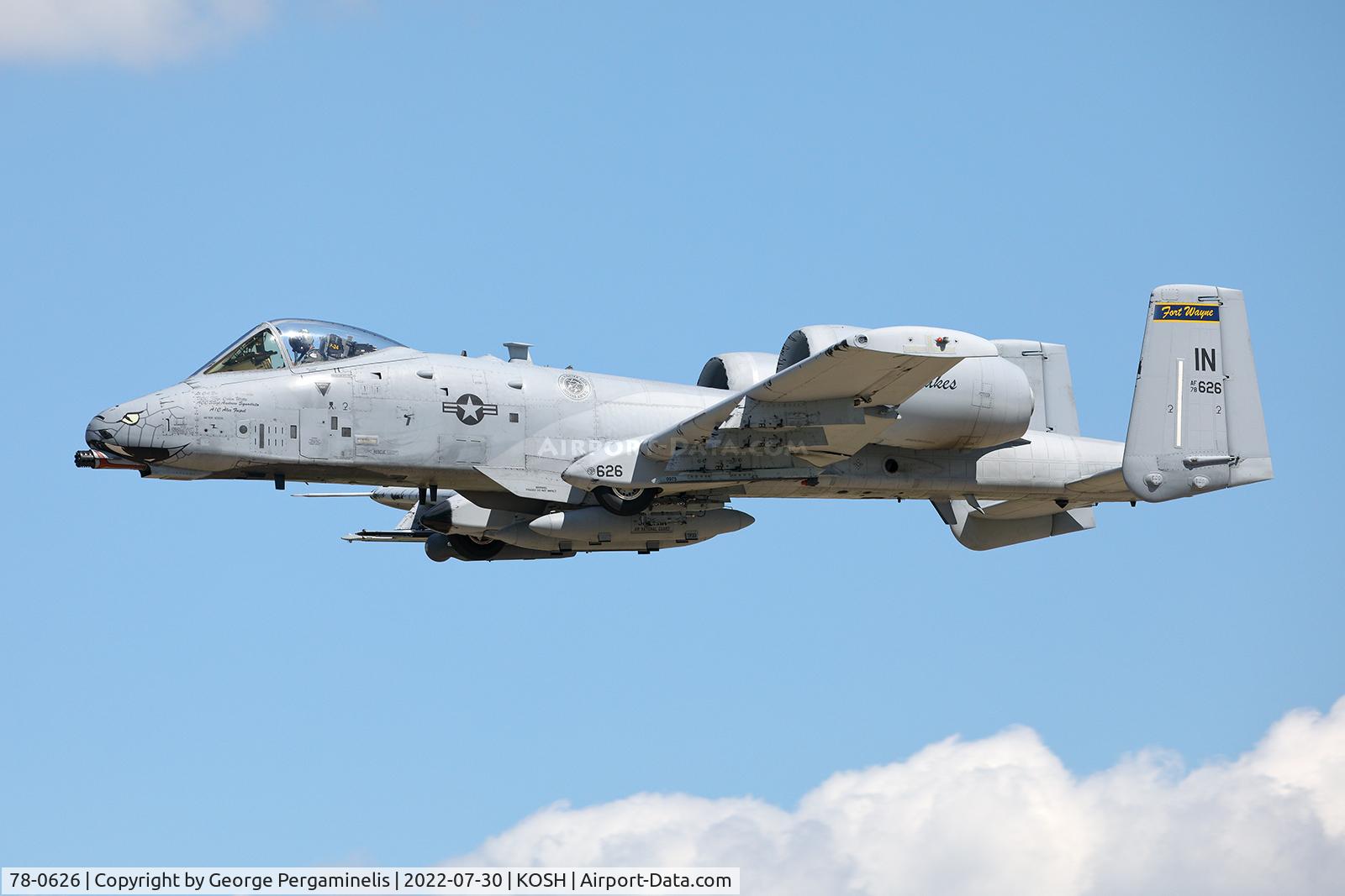 78-0626, 1978 Fairchild Republic A-10C Thunderbolt II C/N A10-0246, Oshkosh 2022.