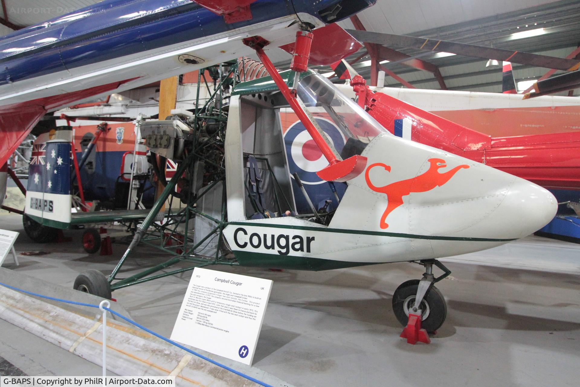 G-BAPS, 1973 Campbell Cougar C/N CA-6000, G-BAPS 1973 Campbell Cougar Helicopter Museum
