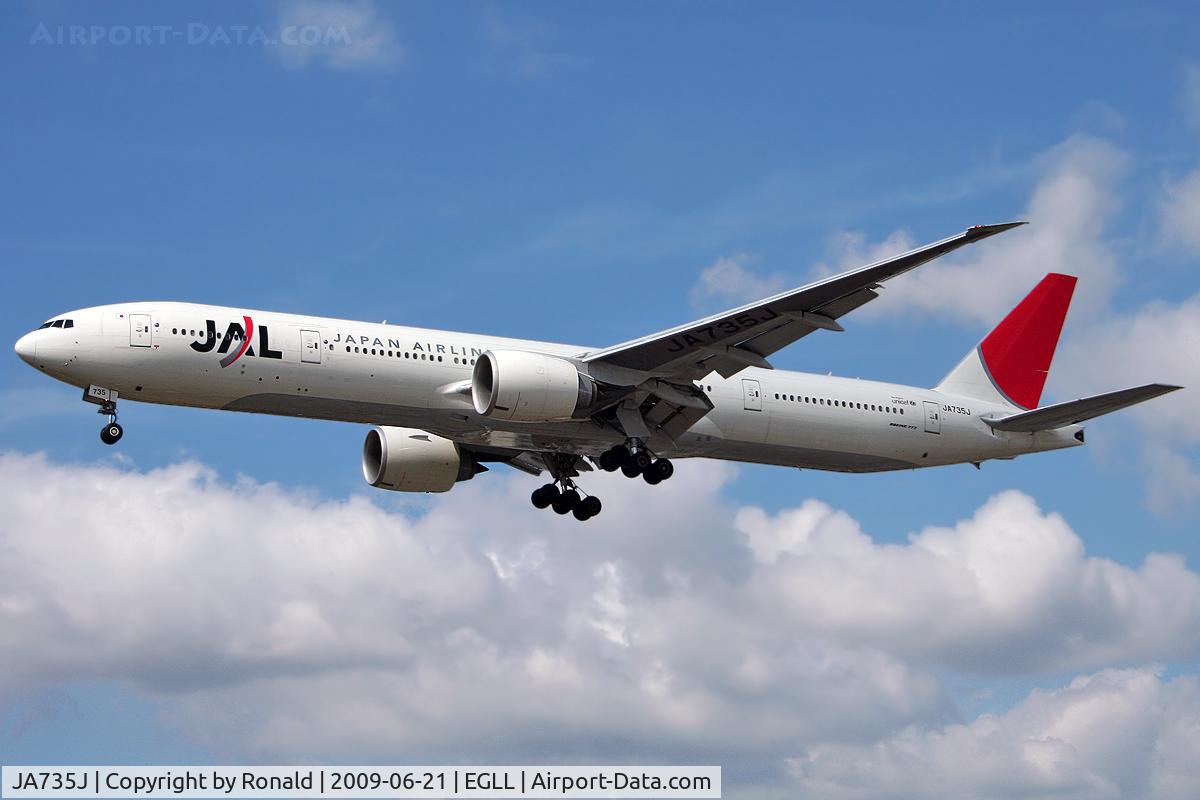 JA735J, 2006 Boeing 777-346/ER C/N 32434, at lhr