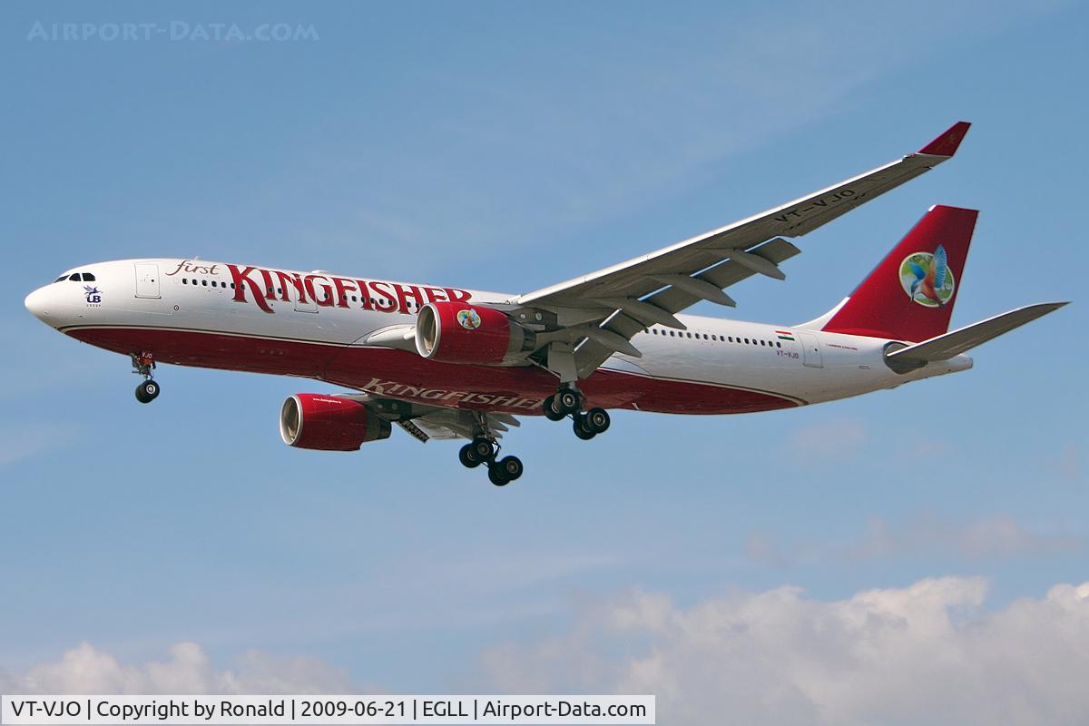 VT-VJO, 2008 Airbus A330-223 C/N 939, at lhr