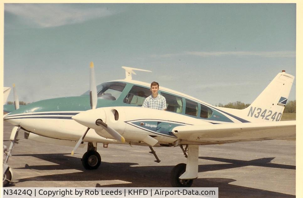 N3424Q, 1966 Cessna 320E Executive Skyknight C/N 320E0024, A teenager in love with airplanes, summer 1967, Hartford, CT.