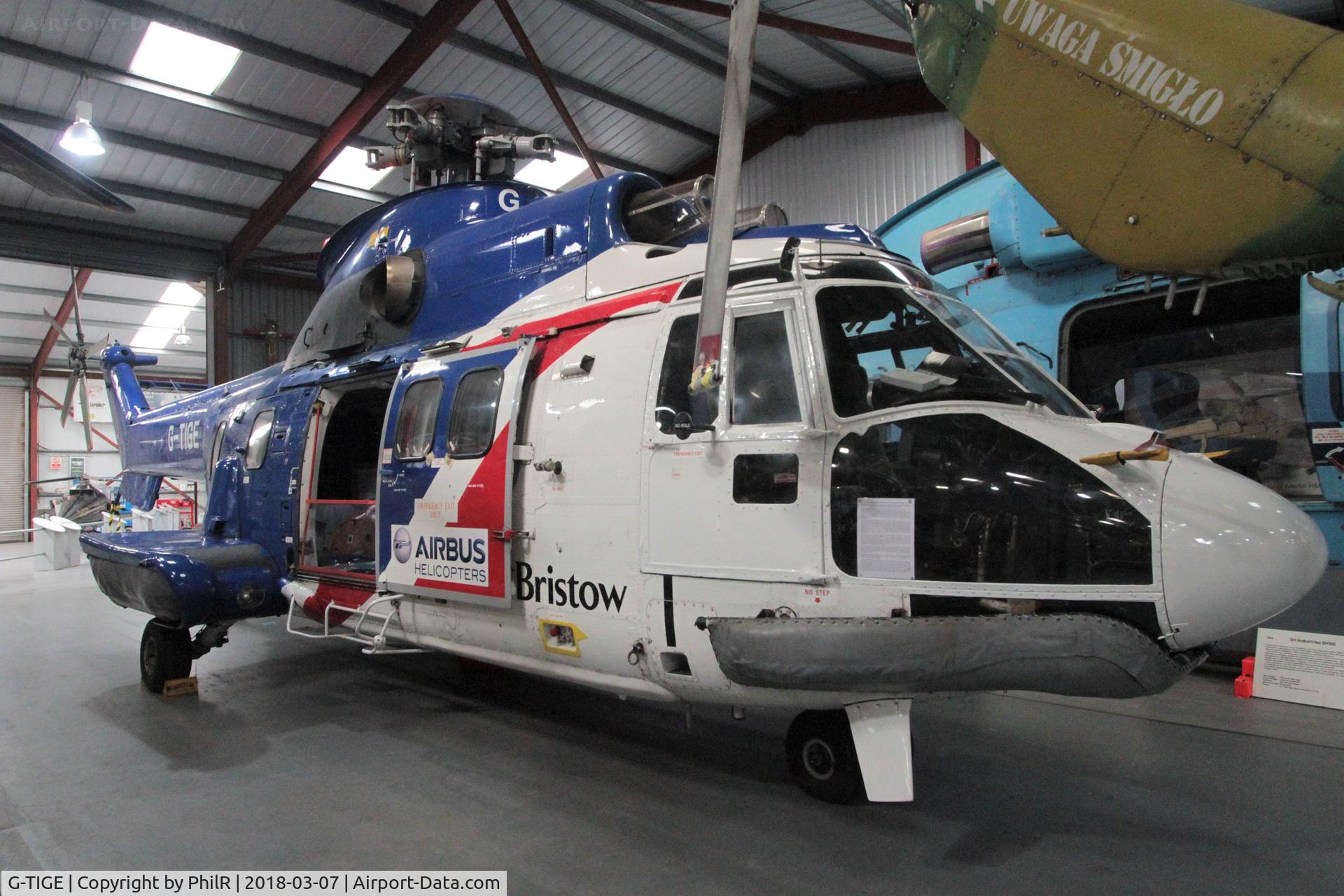 G-TIGE, 1982 Aerospatiale AS-332L Super Puma C/N 2028, G-TIGE 1982 Aerospatiale AS-332L Super Puma Helicopter Museum