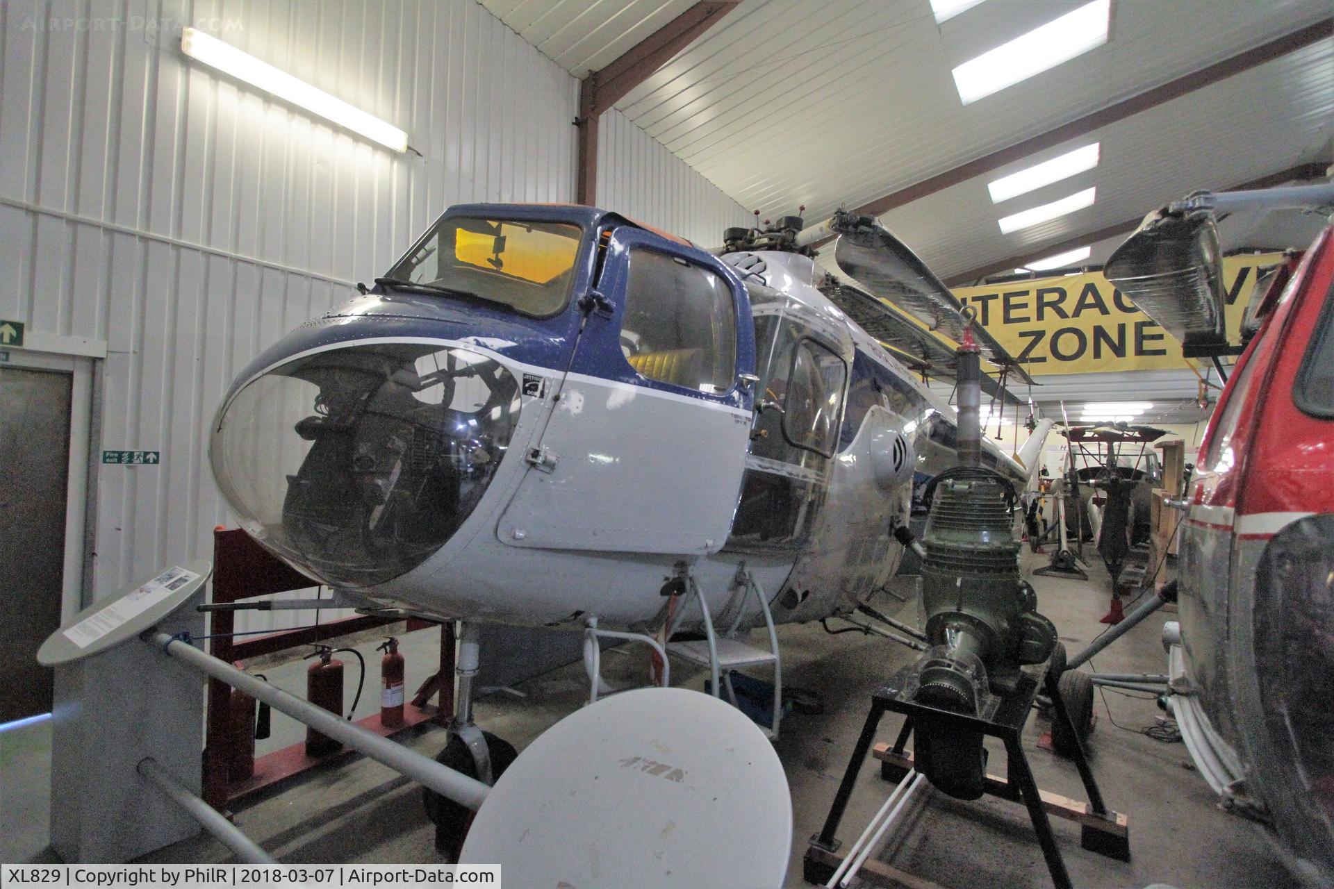 XL829, 1957 Bristol 171 Sycamore HR.14 C/N 13474, XL829 1957 Bristol 171 Sycamore HR14 Helicopter Museum 07.03.18 (1)