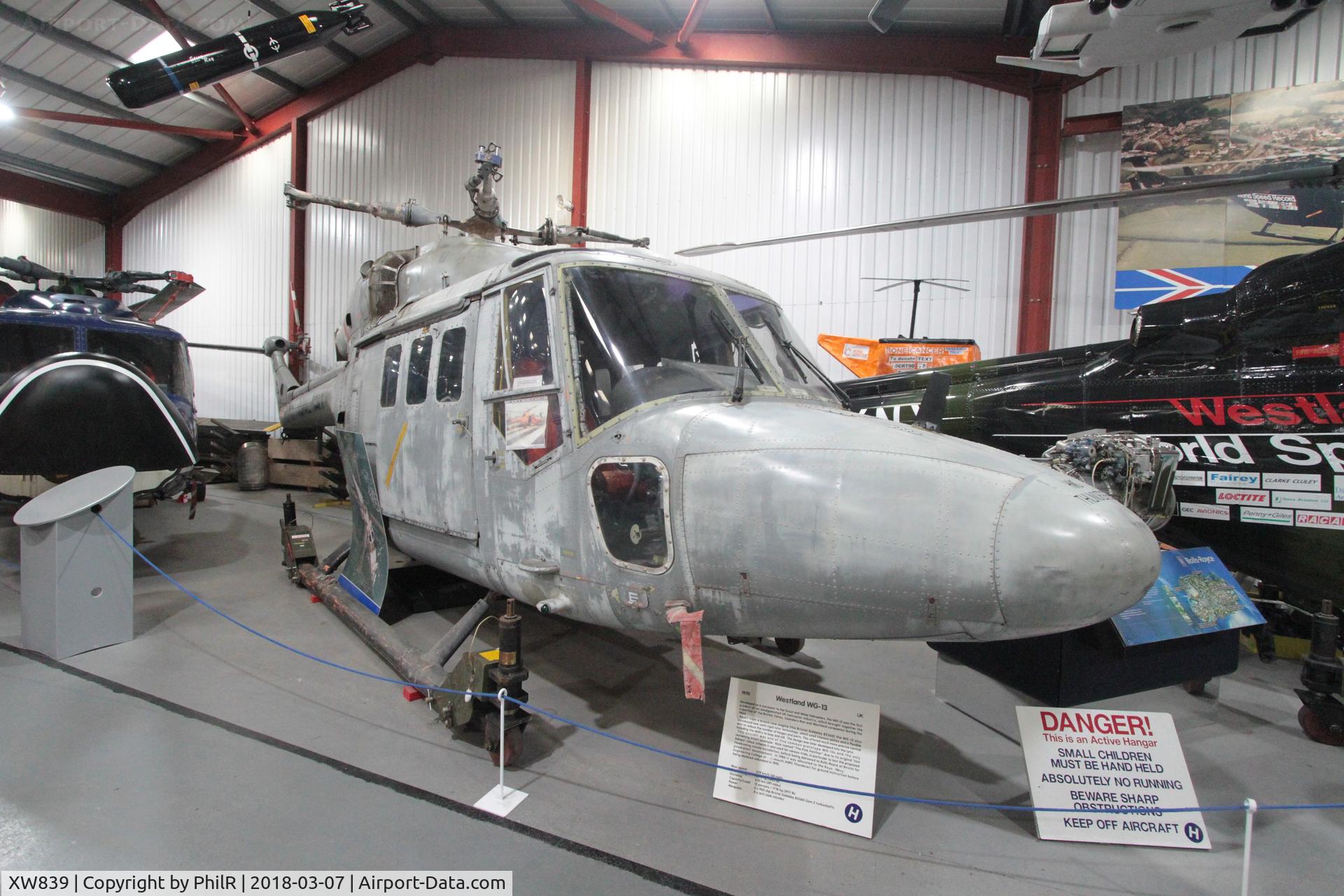 XW839, 1972 Westland Lynx C/N 09-02, XW839 1974 Westland WG13 Helicopter Museum 07.03.18 (1)
