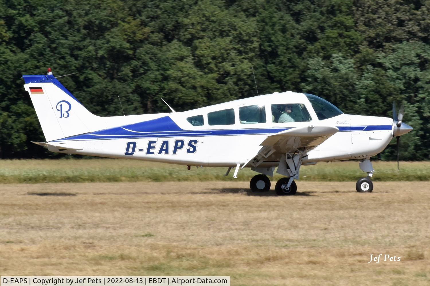 D-EAPS, 1974 Beech B24R Sierra C/N MC-239, At Schaffen Oldtimer Fly-in.