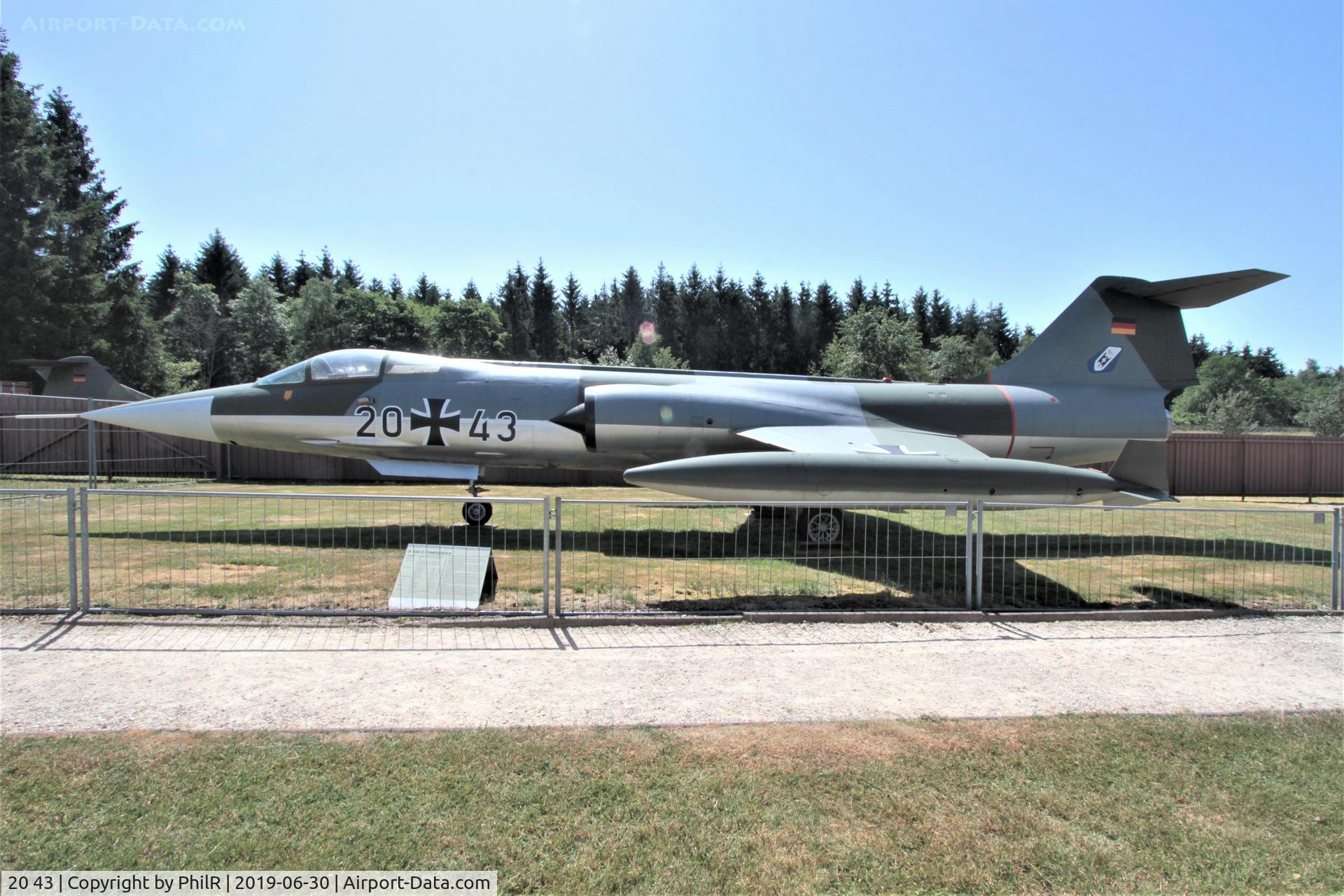 20 43, Lockheed F-104G Starfighter C/N 683-2050, 20+43 Lockheed F-104G Starfighter WGAF Hermeskeil