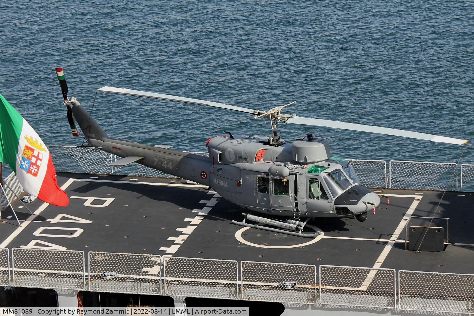 MM81089, Agusta AB-212 ASW C/N 5154, Agusta Bell AB212ASW MM81089/7-44 Italian Navy on board Italian Patrol Craft 'Vega' visited Malta Grand Harbour on 14th August 2022-