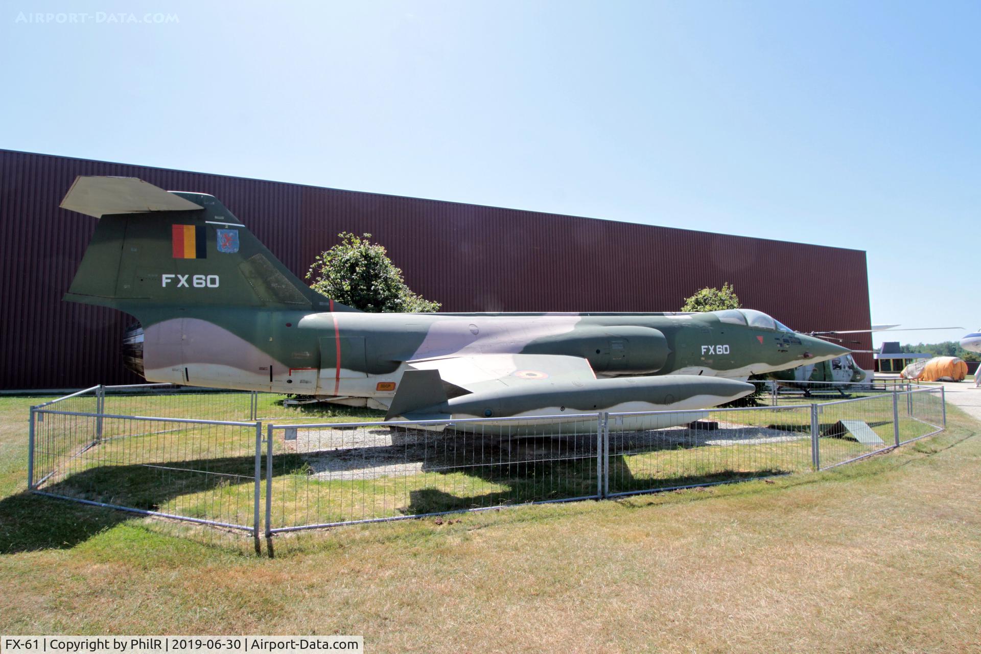 FX-61, Lockheed F-104G Starfighter C/N 683-9104, FX-60 Lockheed F-104G Starfighter Belgian Air Force tail from FX-65 Hermeskeil