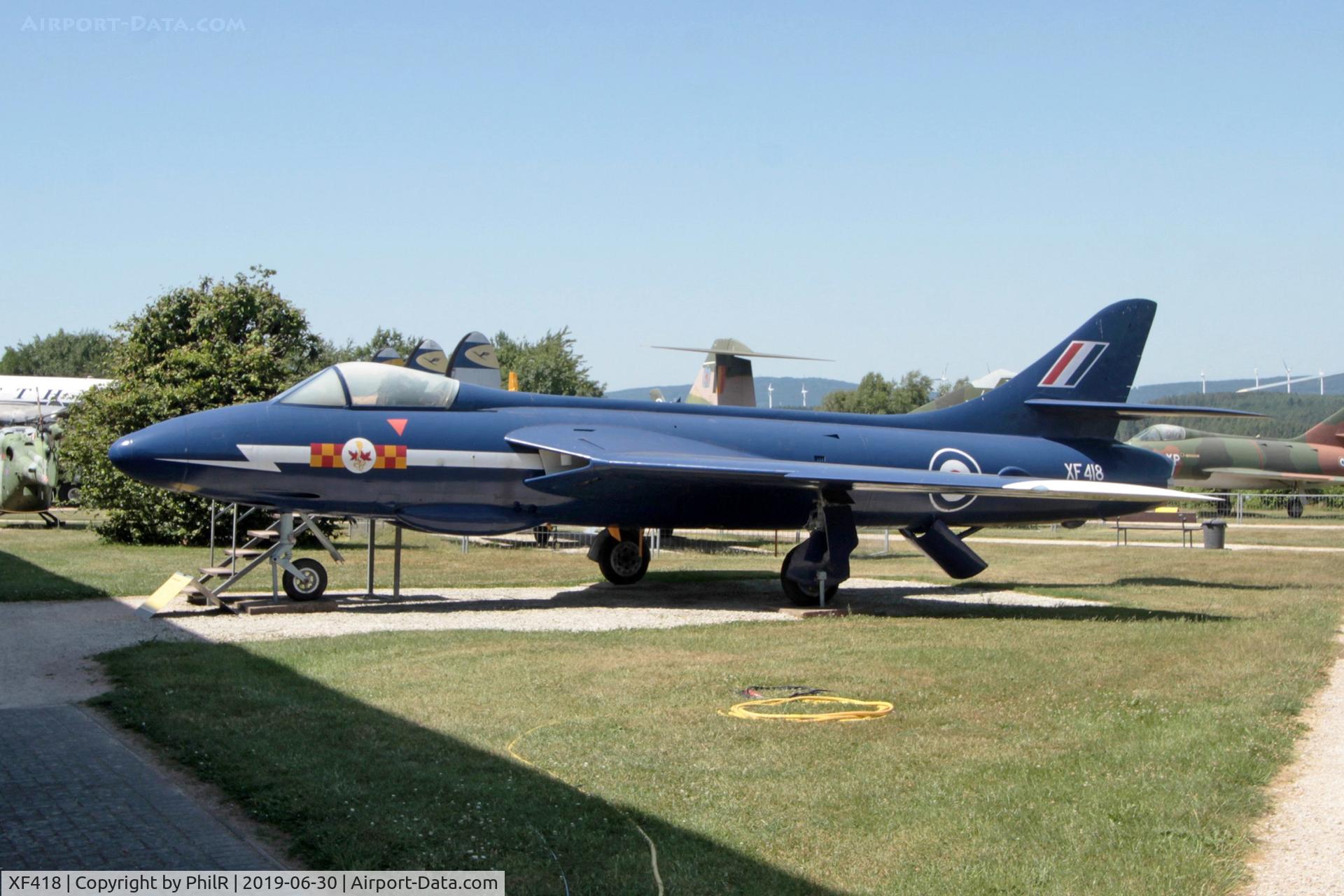 XF418, 1956 Hawker Hunter F.6A C/N S4/U/3294, XF418 1956 Hawker Hunter F6A RAF Hermeskeil