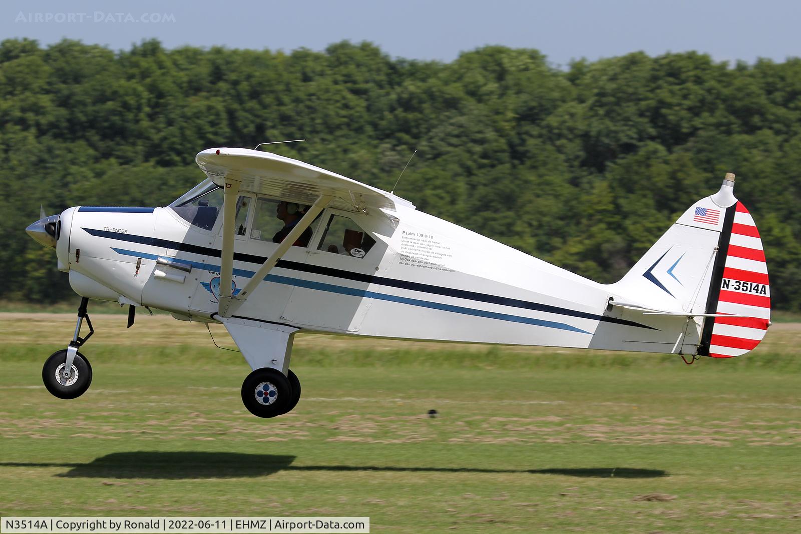 N3514A, 1953 Piper PA-22-135 Tri-Pacer C/N 22-1786, at ehmz