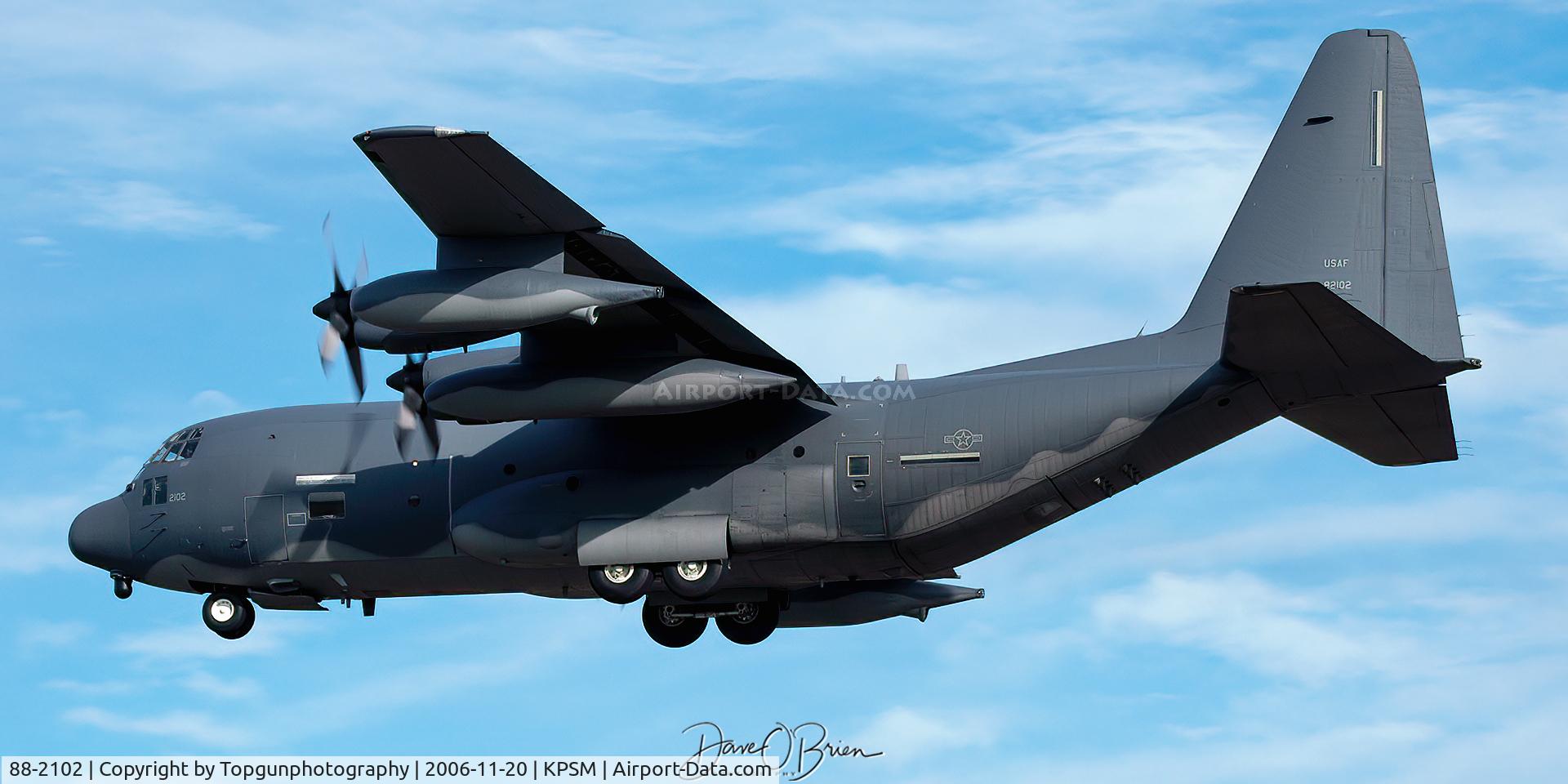 88-2102, 1988 Lockheed HC-130N Hercules C/N 382-5210, working RW34