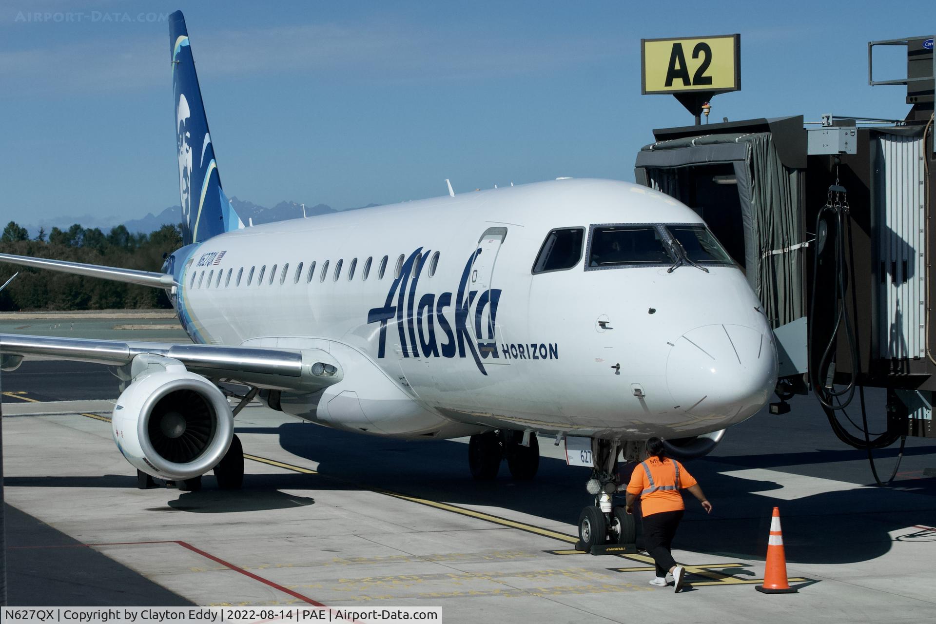 N627QX, 2017 Embraer 175LR (ERJ-170-200LR) C/N 17000679, Paine Field Washington 2022.